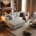 thumbnail image 1 of Sala Suave Alto Confort Acolchonada Sillón Sofá Blanco Peluche Reinicia 21 Muebles, 1 of 6