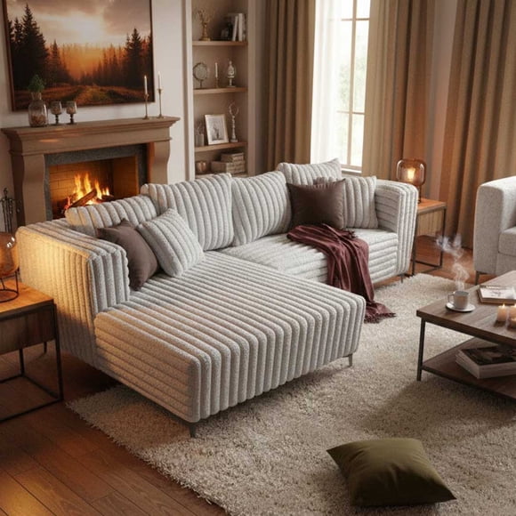 Sala Suave Alto Confort Acolchonada Sillón Sofá Blanco Peluche Reinicia 21 Muebles