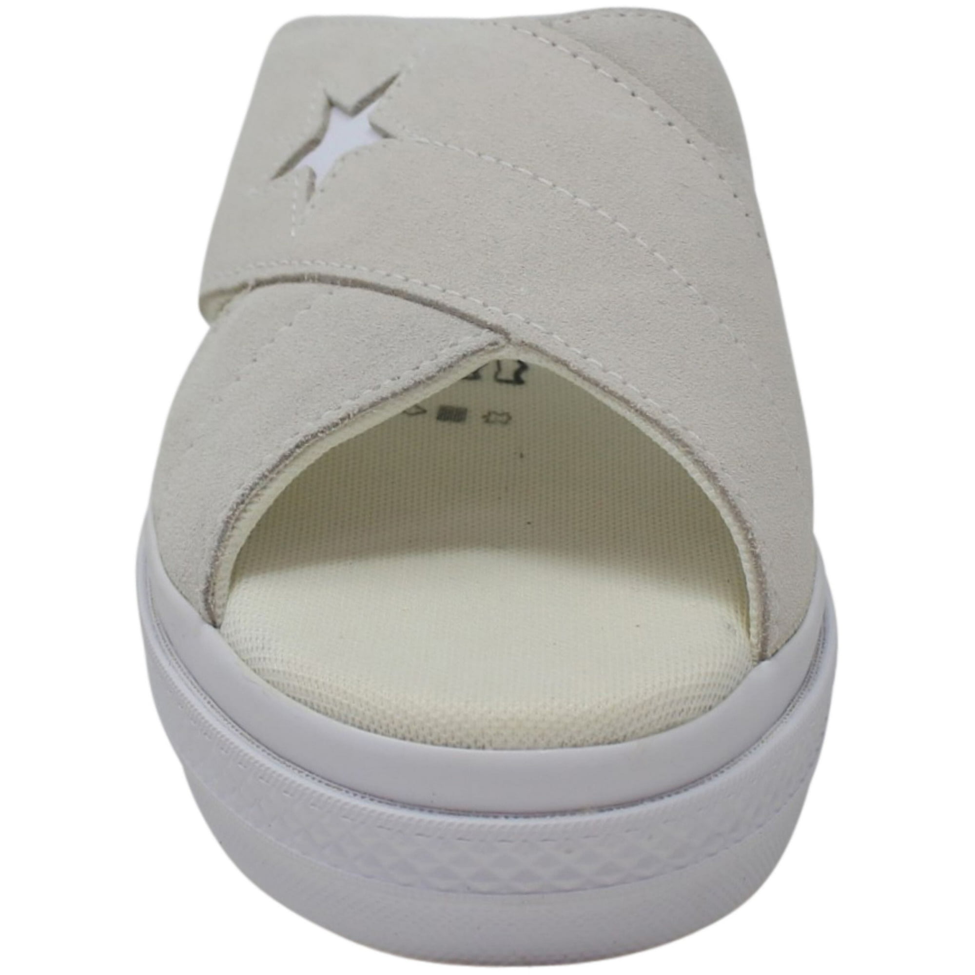 Converse Womens One Star Suede Slip Sandal Egret Egret White Walmart