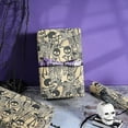 thumbnail image 5 of RUSPEPA Halloween Wrapping Paper Roll, Mini Roll, Funny Skeletons Design, Gothic Kraft Gift Wrap Paper for Spooky Gifts, Halloween Party Favors, Trick or Treat, 17 Inches x 16.4 Feet, 5 of 6