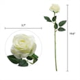 thumbnail image 4 of 10pcs Artificial Fake Rose Silk Flowers Long Stems Faux Flowers Bouquet for DIY Table Arrangement Wedding Centerpiece Party Home Kitchen Decor (White), 4 of 7