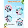 thumbnail image 3 of Usaibhir Girls Rash Guard Swimsuit Scales Print Shirt with Shorts for Sports Girls Swimsuits Size 3-10Y, 3 of 10