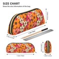 thumbnail image 2 of Leather Semi-Circular Storage Bag 7.5×2.6×1.4in Single Pocket Design Semi-Circular Shape Can Be Used As A Storage Pen Makeup Bag Turquoise Wood Farmhouse Sunflowers (1), 2 of 7