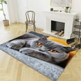 thumbnail image 2 of Yellow Eyes 3D Printed Area Rug Animal Grey Cat Non-Slip Low Pile Carpet for Living Room Bedroom, Kids Room and Home Decor, Durable Machine Washable Breathable Indoor Floor Mat 6 X 9 Ft, 2 of 7