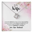 thumbnail image 4 of To My Wife, My Day Starts Love Knot Necklace | To Wife, 4 of 6