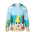 thumbnail image 1 of Balery Gnomes On The Beach Sudadera ligera de manga larga con capucha y protección solar UPF 50+ para hombre y mujer, ideal para pesca y running-Large, 1 of 7