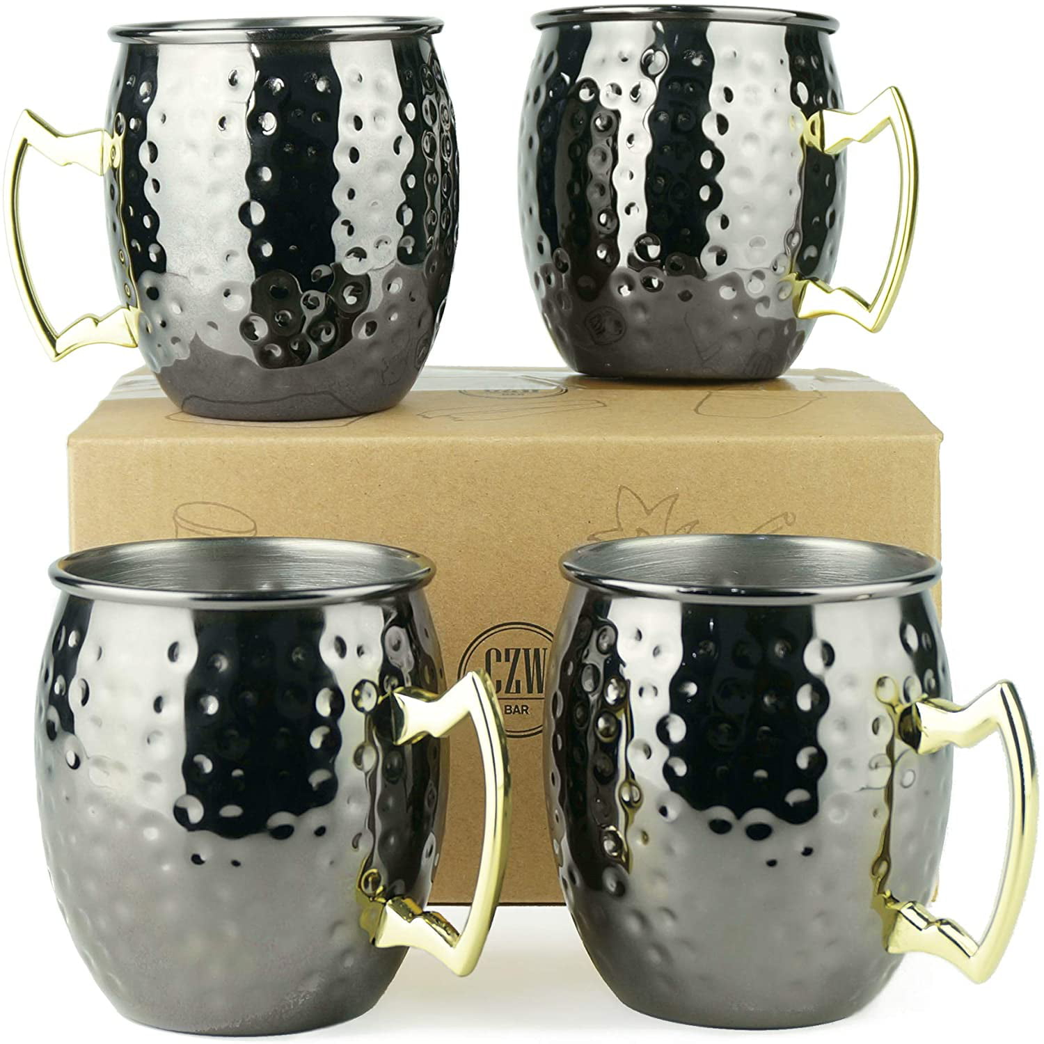 Details about   Pure Copper Moscow Mule Mug Set of 2 Christmas Gifts Barware Vodka Whisky Beer 