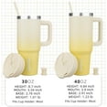 thumbnail image 4 of Baomifa Gobelet 40 oz avec Poignée Gobelets Isolés avec Couvercle et Paille Tasse Thermique en Acier Inoxydable, Citron, 4 of 4