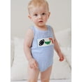 thumbnail image 6 of BemeyourBBs Baby Boy Plaid Romper Summer Round Neck Sleeveless Jumpsuits, 6 of 9