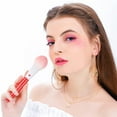 thumbnail image 5 of Docolor 32-Piece Red Kabuki Makeup Brush Set for Face, Eyes, and Brows, 5 of 18