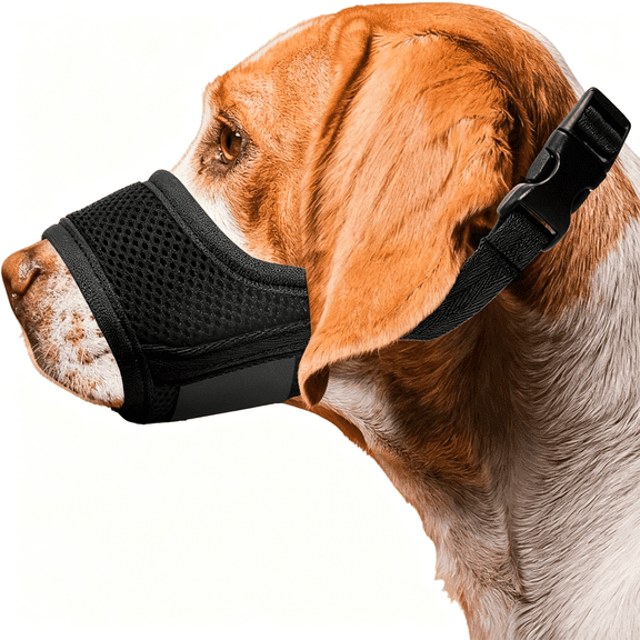 GASTROPOD Dog Muzzle,Breathable Nylon Muzzles for Small Medium Large Dogs,Soft Air Mesh Pet Muzzles Anti Chewing Allow Eating Drinking,Adjustable Puppy Mouth Cover Prevent Biting 6 Sizes