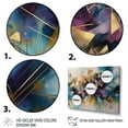 thumbnail image 3 of DESIGN ART Designart "Golden Explosion Triangles Ii" Modern Geometric Canvas Prints 44 in. wide x 34 in. high, 3 of 5