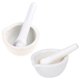 thumbnail image 2 of Porcelain Mortar And Pestle Set White Mixing Crusher Storage Bowl Combination, 2 of 5