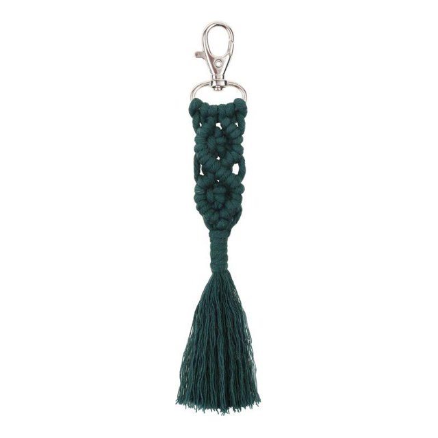 Techinal Tassel Keychains for Women Boho key Holder Keyring Macrame Bag Charm Car Hanging Jewelry Gift for Friends