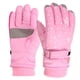 thumbnail image 2 of Guantes de esquí para niños Guantes de invierno antifrío para nieve con dedos bordados en rosa para niñas, 2 of 5