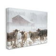 thumbnail image 3 of Stupell Industries Winter Farm Scene Cow Cattle Snowflakes Barn Canvas Wall Art, 40 x 30, Design by Lori Deiter, 3 of 5