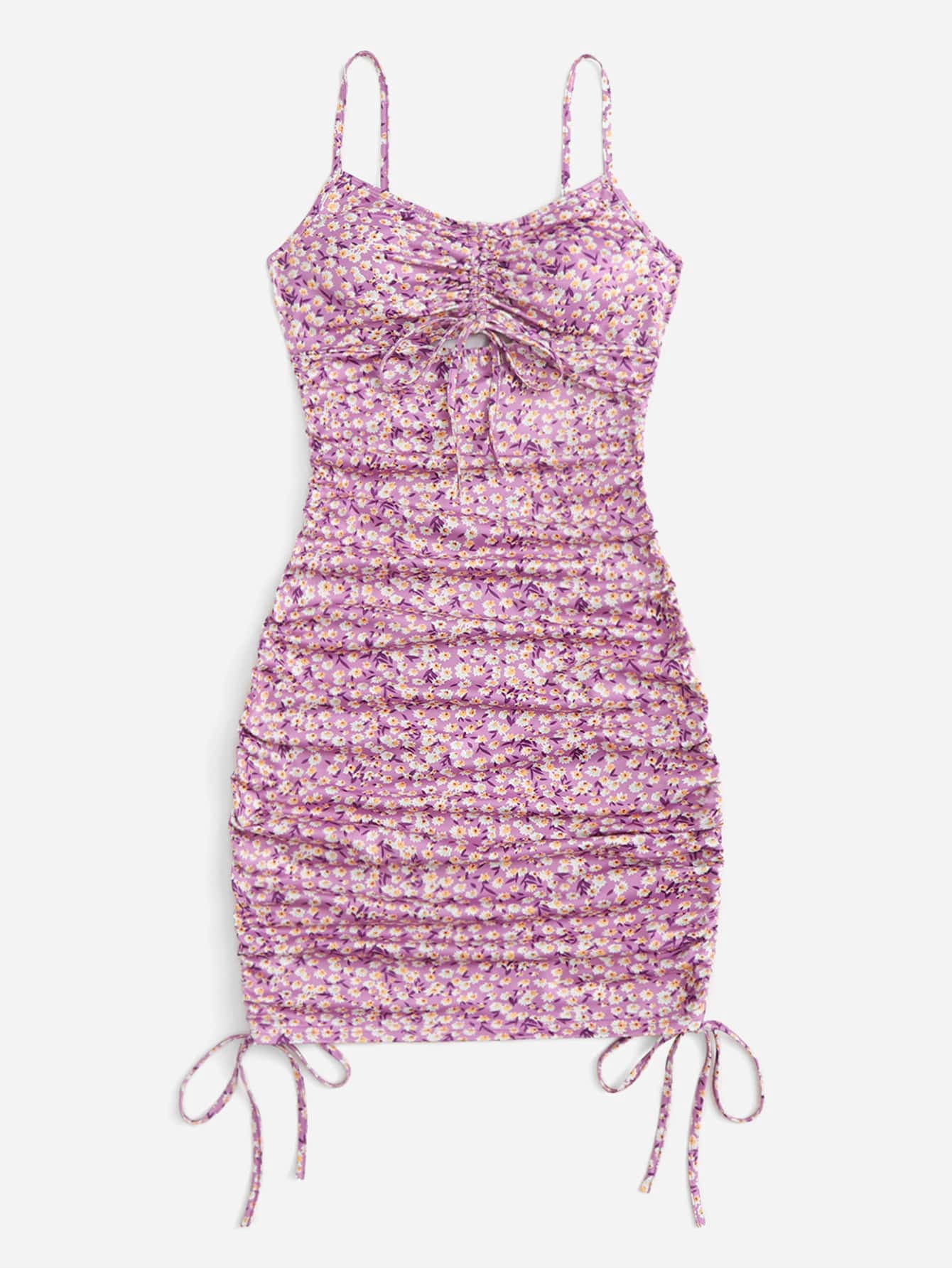 Front Ditsy Floral Slip Dress Casual XS 