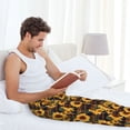 thumbnail image 5 of Pofeuu Brown Blue Plaid Sunflower Print Men's Pajama Pants, Soft Lounge Pajama Pants with big pockets for Men Plaid Pj Bottoms-XX-Large, 5 of 6