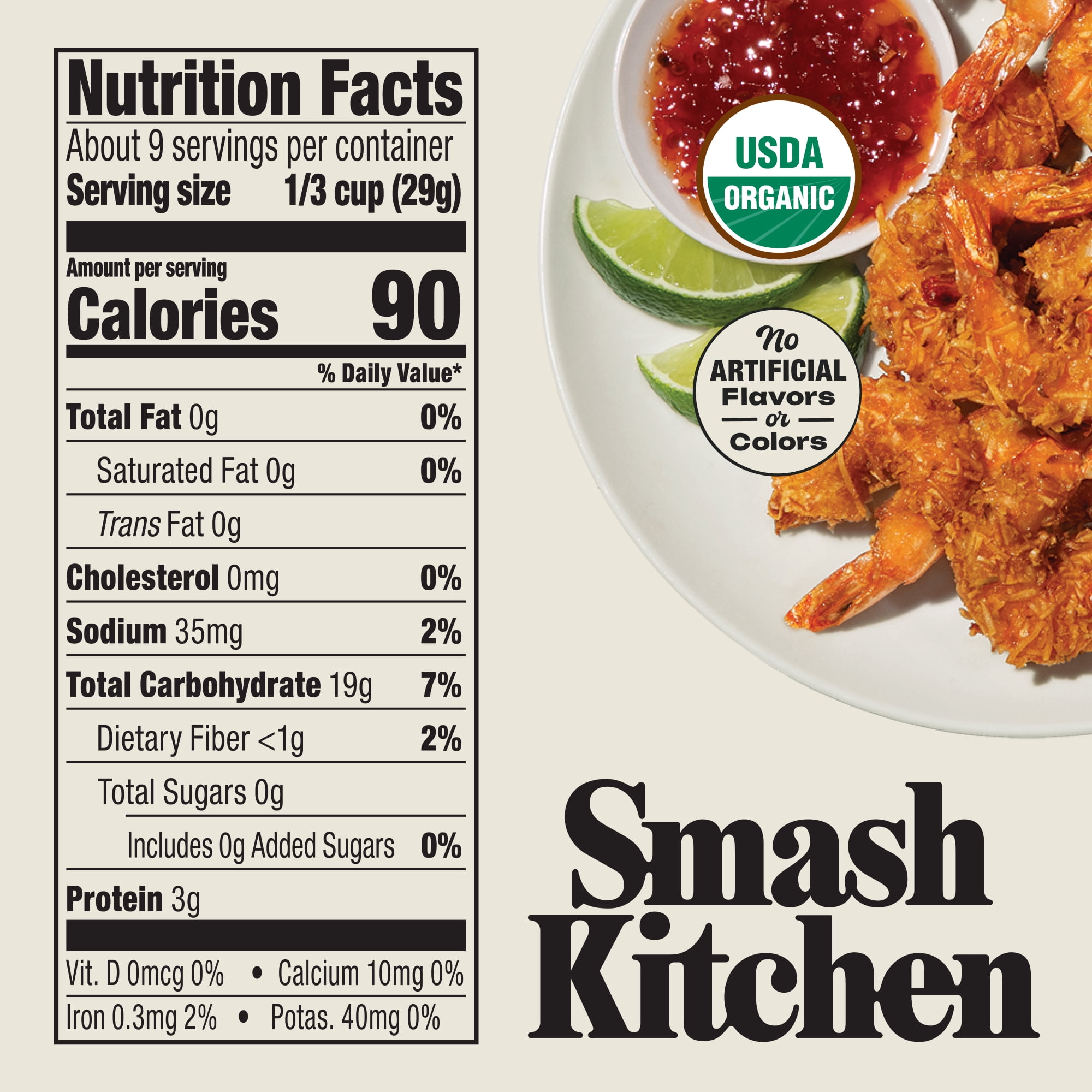 (6 pack) Smash Kitchen USDA Organic Non-GMO Panko Breadcrumbs, 8 oz