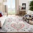 thumbnail image 2 of SAFAVIEH Bella Meriel Southwestern Wool Area Rug, Grey/Red, 8' x 10', 2 of 7