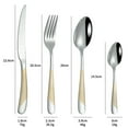 thumbnail image 4 of Water Plated Gold Star Diamond Knife and Fork Stainless Steel Tableware Set Hotel Western Food Steak Knife and Fork Spoon CST, 4 of 6