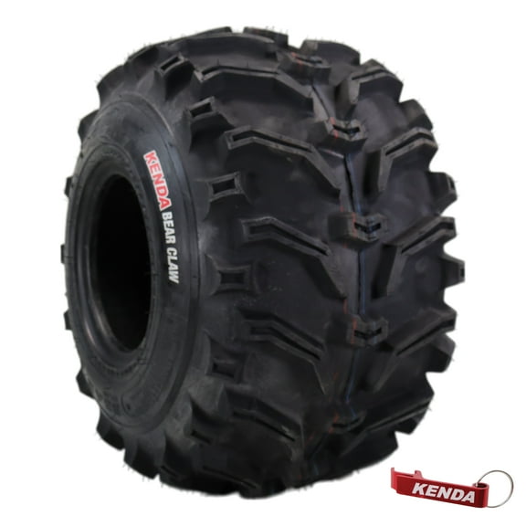 Kenda Bearclaw K299 - 22x12-8 Rear Tire for All Terrain (ATV), UTV, and Side by Side (SxS) Vehicles - 6-Ply - Bear Claw 22x12x8 with Kenda Keychain