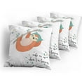 thumbnail image 5 of Ambesonne Cartoon Throw Pillow Cover 4 Pack, Wake Me up When I Am Famous, 24", Multicolor, 5 of 7