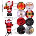 thumbnail image 2 of HTOOQ 5ft Christmas Inflatables Greeting Santa with Light, Christmas Blow Up Yard Decoration for Christmas Yard Decoration Outdoor and Indoor Inflatables 5FT, 2 of 5