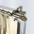 thumbnail image 4 of Rod Desyne Bud Double Curtain Rod, 120 by 170-Inch, Antique Brass - 4707-994, 4 of 4