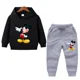 thumbnail image 3 of Conjunto de sudadera con capucha para niños, ropa para niños, ropa para bebés, suéteres casuales con capucha de Mickey, sudadera con capucha y pantalones, 2 piezas/conjunto, 2 a 14 años, 3 of 5