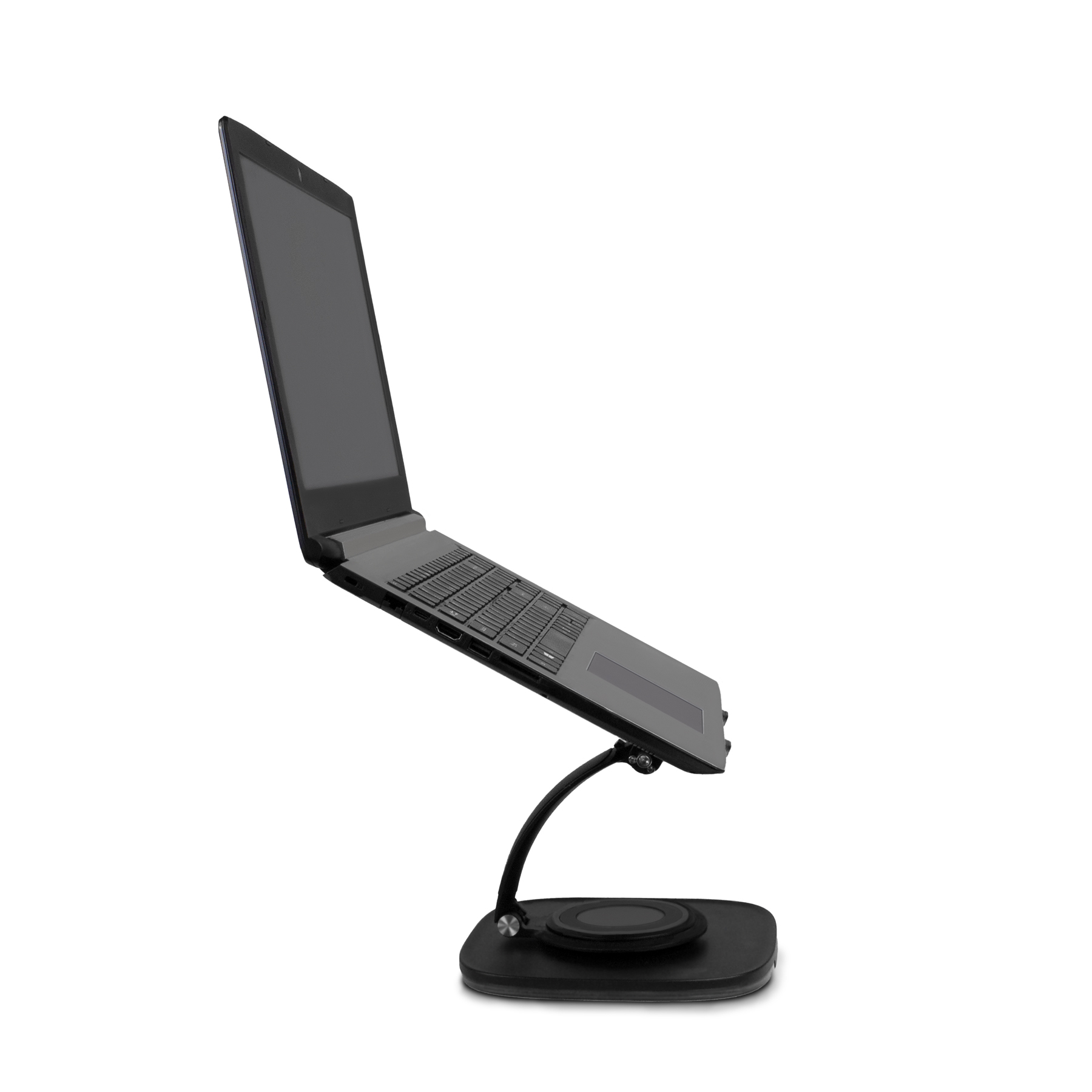 Aluratek AULS03F - Laptop Stand with 360° Rotating Base, Ergonomic Adjustable Stand, Compatible with Most MacBook and Win Laptops