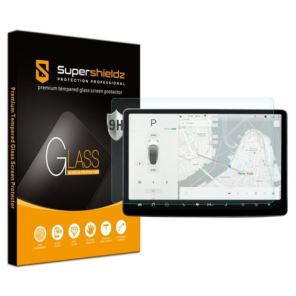 Supershieldz Anti Glare (Matte) Tempered Glass Screen Protector Designed for Tesla Model Y/ 3 (15 inch) Anti Fingerprint, Anti Scratch, Bubble Free