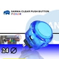 thumbnail image 1 of Botón pulsador japonés Sanwa Obsc-30 transparente para Arcade Jamma Mame pieza de juego compatible con Ps4 Pandora Pc Raspberry Pi, 1 of 5
