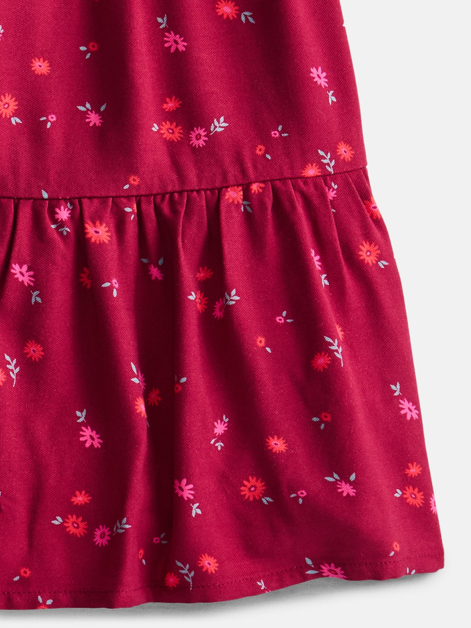 Wonder Nation Girls Woven Tiered Dress with Short Sleeves, Sizes 4-18