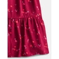 thumbnail image 3 of Wonder Nation Girls Woven Tiered Dress with Short Sleeves, Sizes 4-18, 3 of 3