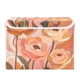thumbnail image 7 of Yayeee Collapsible Cube Storage Bin with Lid Fabric Closet Decorative Basket with Handles, Abstract Orange Flowers, 7 of 7