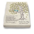 thumbnail image 3 of MuralMax Personalized Anniversary Family Tree Artwork - Love is Patient Love Is Kind Bible Verse - Unique Wedding & Housewarming Canvas Wall Decor Gifts - Color Beige # 2 Size 24 x 30, 3 of 6