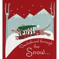 thumbnail image 4 of Old Glory Mens Christmas Dachshund Dashing Through the Snow Long Sleeve T Shirt, 4 of 6