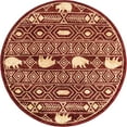 thumbnail image 2 of Rugs.com Pioneer Collection Rug – 4 Ft Round Red Medium-Pile Rug Perfect For Kitchens, Dining Rooms, 2 of 6
