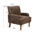 thumbnail image 4 of Silla de acento moderno con 2 "Wide Wale Corduroy, 9" patas de madera maciza, cómodo sillón tapizado en café oscuro para la sala de estar, 4 of 5