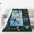 thumbnail image 5 of Yibo Dragonfly Decor Blanket Gifts for Girls Women Comfy Plush Flannel Fleece Lightweight Warm Soft Fluffy Fuzzy Dragonfly Blanket for Kids Adults Couch Sofa Bed, 5 of 7
