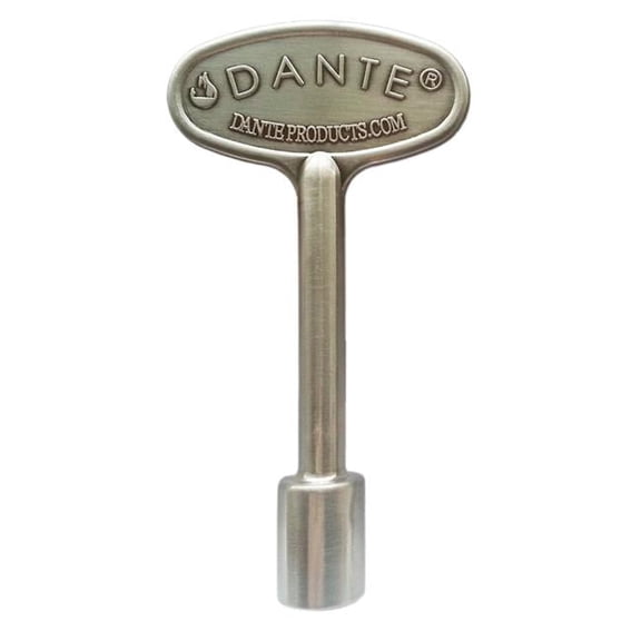 Dante Products NKY.8.SN 8 in. Universal Gas Valve Key, Satin Nickel