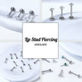 thumbnail image 3 of 12Pcs/Set 16G Mix Color Crystal Lip Labret Studs Medusa Piercing Tragus Helix Piercing, 3 of 5