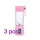 thumbnail image 1 of Exprimidor eléctrico portátil, licuadora multifunción USB de 380ml para zumo de frutas, rosa, 3 uds. seitruly HA4689-04B×3, 1 of 7