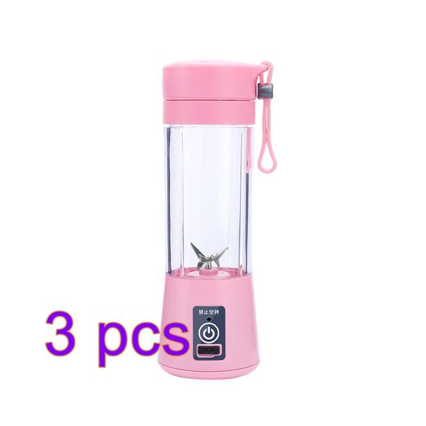 Exprimidor eléctrico portátil, licuadora multifunción USB de 380ml para zumo de frutas, rosa, 3 uds. seitruly HA4689-04B×3