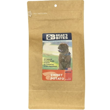 Bear's Bites All-Natural, Single Ingredient, Freeze Dried Sweet Potato Dog Treats