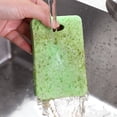 thumbnail image 5 of 5-Pack Green Sponge Scouring Pads with Wood Pulp Sponge, 11x7x2cm Multi-Purpose Scrubber for Kitchen & Bathroom, Porous Design for Quick Drying & Effective Cleaning, Includes Hanging Hole, 5 of 5