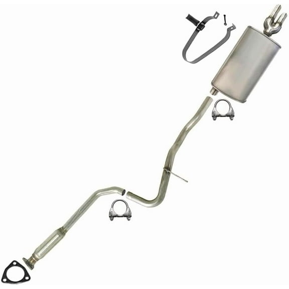 Northeastern Exhaust Stainless Steel Exhaust Resonator & Muffler Fits 1999-2005 Chevrolet Cavalier 2.2L, 1999-2002 Chevrolet Cavalier 2.4L Sedan – Direct Fit