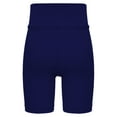 thumbnail image 4 of Doomiva Girls Athletic Swim Shorts Solid Color Shorts Sport Cheer Workout Running Navy Blue 110, 4 of 5