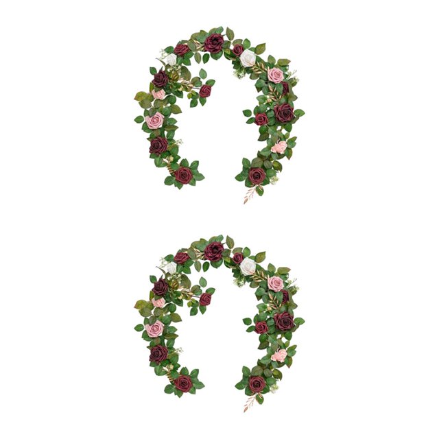 mmirethe Fleur Artificielle Intérieure Ou Extérieure avec Faible Entretien Large Application Rouge 2Set